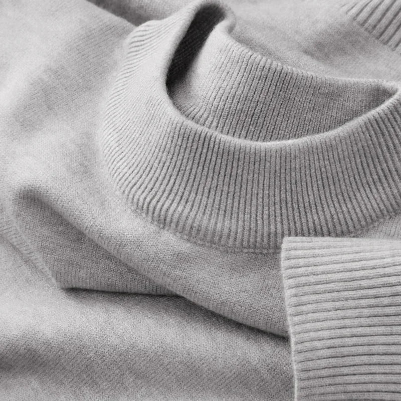 Pull Tricot BASIC en Laine à Col Rond - Homme
