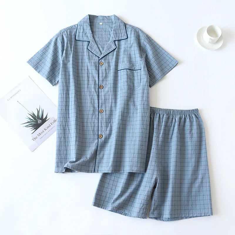 Ensemble Pyjama Japonais Léger Manches Courtes