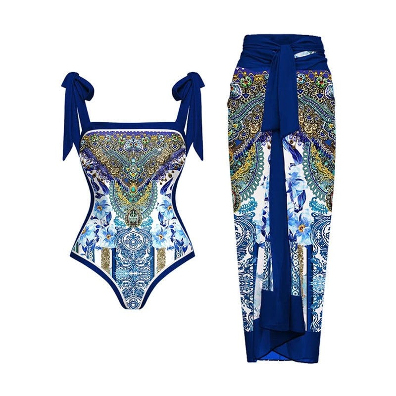 Maillot 1PC & Jupe longue