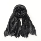 Foulard Rayée en Coton & Lin Douce et Chaude - Foulard Unisexe