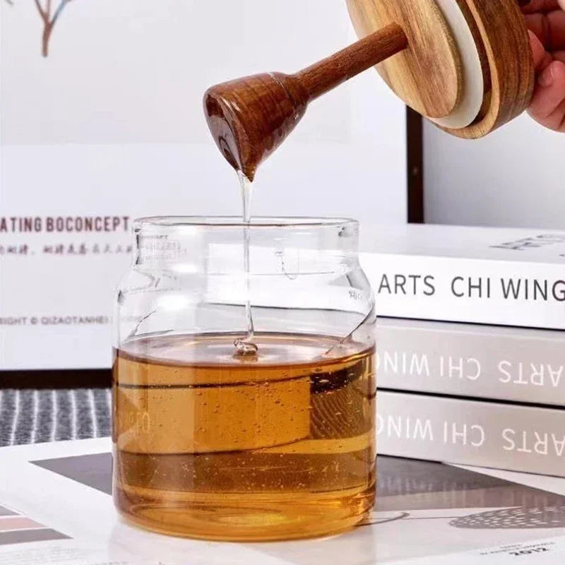 Pot de Miel Design en Bois Naturel