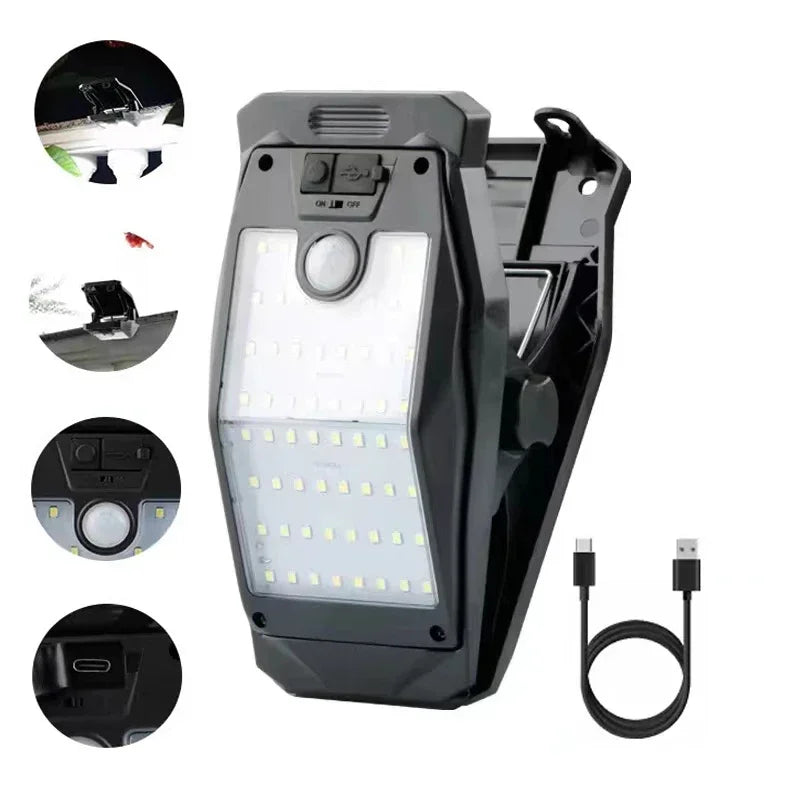 Lot de 2 Lumières Solaires à Clip 58 LED Détecteur de Mouvement