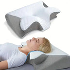 Oreiller cervical en mousse à mémoire de forme papillon