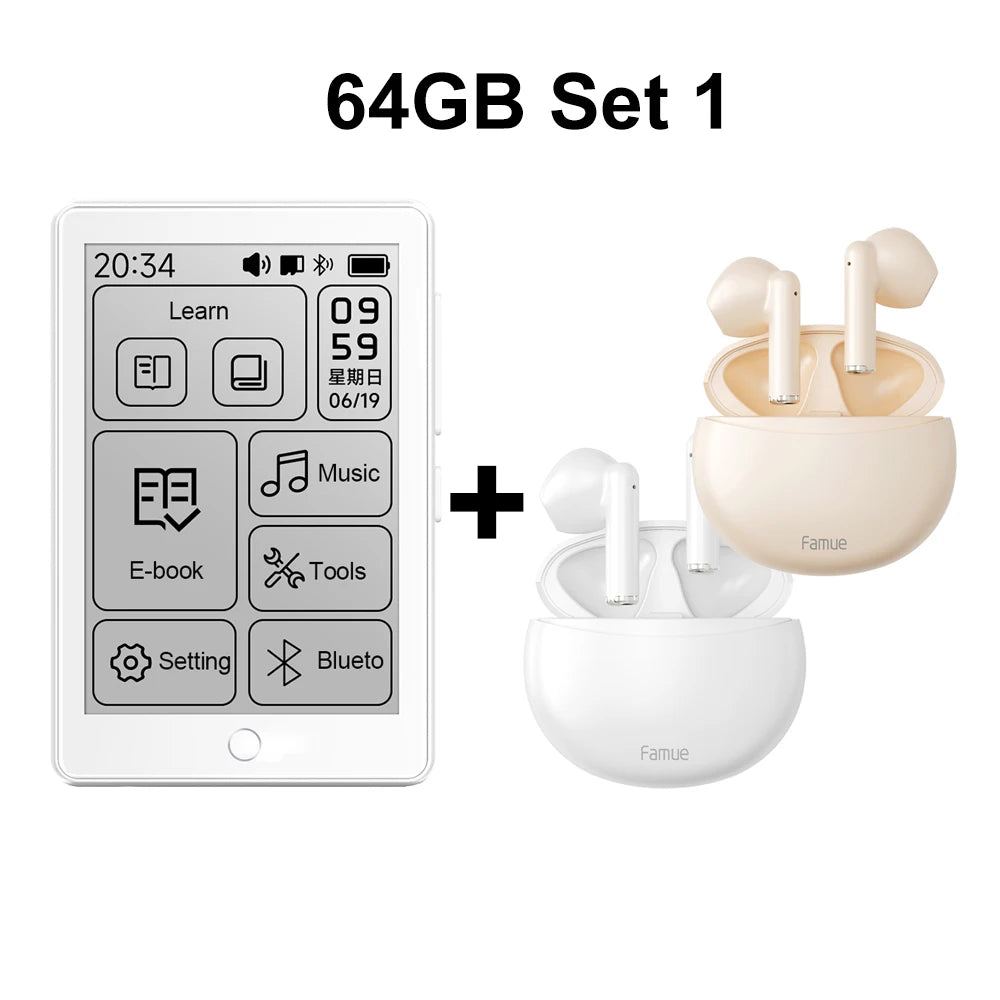 Lecteur MP3 & E-Book E-Ink 2,7" Bluetooth 45H Autonomie - Lecture & Musique
