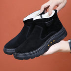 Bottes en Daim Antidérapantes avec Doublure en Fausse Fourrure - Homme