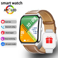 Marron Cuir + Bracelet Blanc Silicone OFFERT
