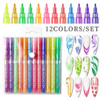 Rotuladores para decoración de uñas - 12 colores
