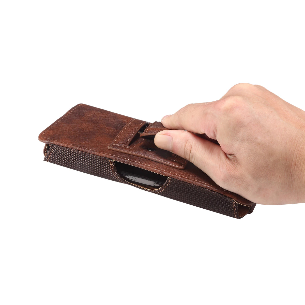 Étui Téléphone en Cuir de Vache avec Clip Ceinture – Pochette pour iPhone & Samsung