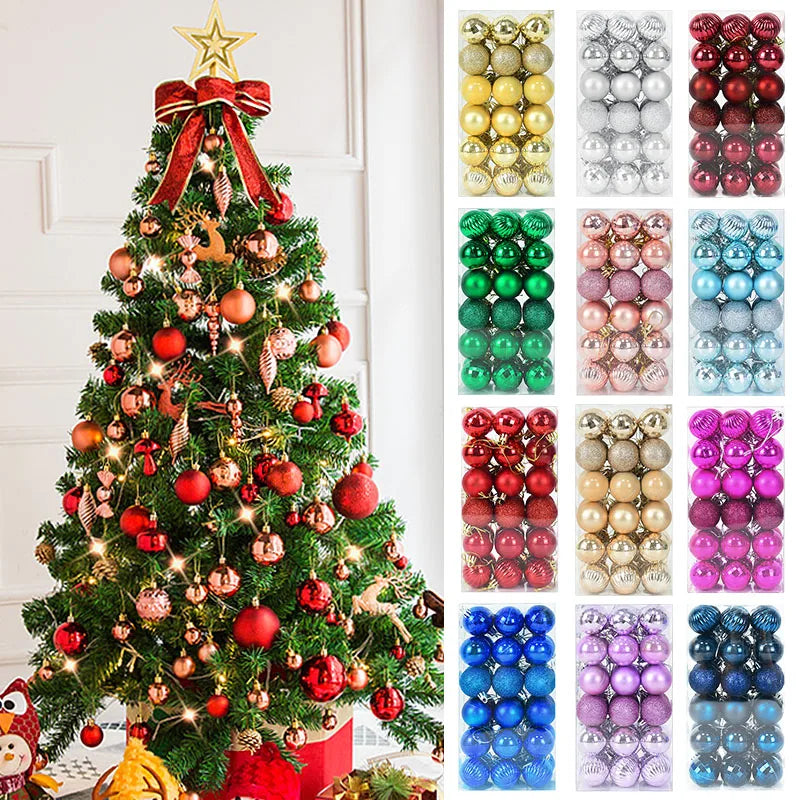 Lot de 6 Boules de Noël - 60mm