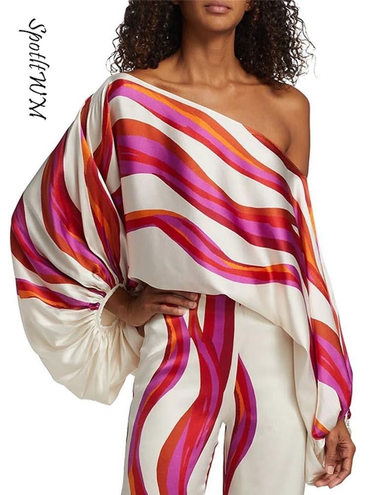 DOLCE VITA - L'Ensemble 2PCS en satin Chic pantalon fluide & haut épaules dénudées