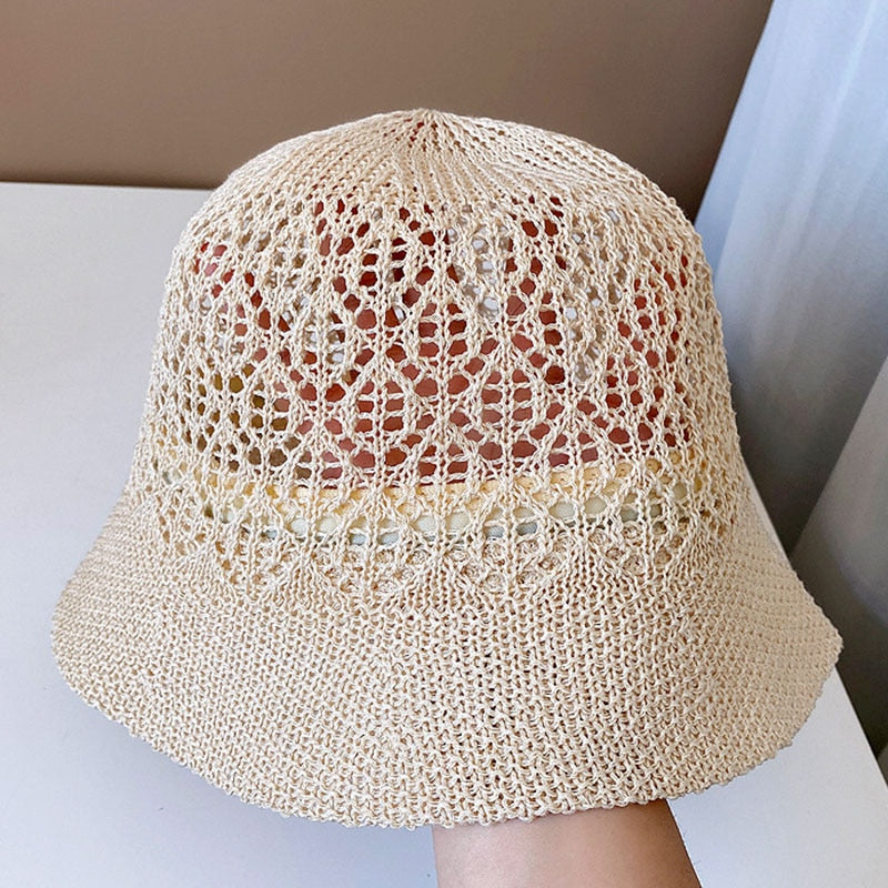 Chapeau de plage en osier tressé