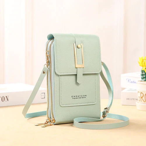 Pochette portefeuille tactile pour téléphone en Cuir