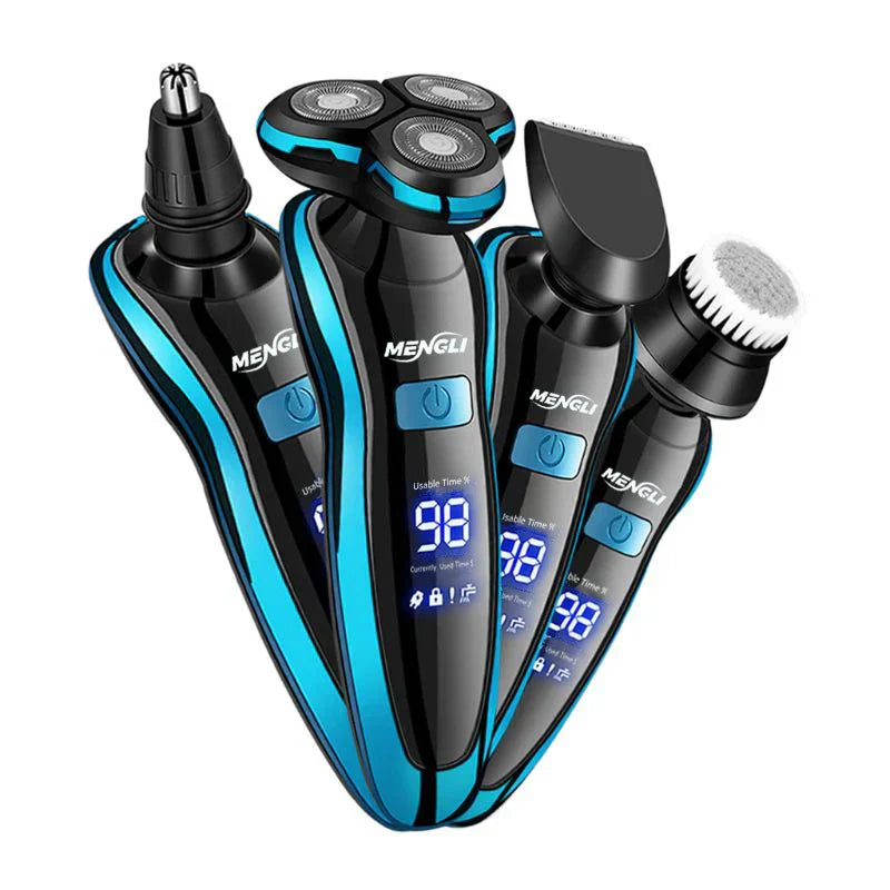 Rasoir Électrique Visage, Cheveux & Corps Étanche + 5 Accessoires OFFERTS