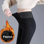 Jegging avec Doublure Polaire et à Taille Élastique