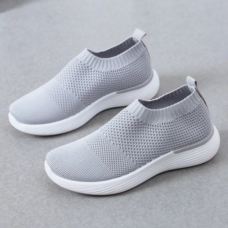 Chaussures Slip-On Sans Lacets Respirantes Femme Mi-Saison
