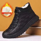Bottes d'Hiver en Cuir PU Imperméables et à Doublure Chaude