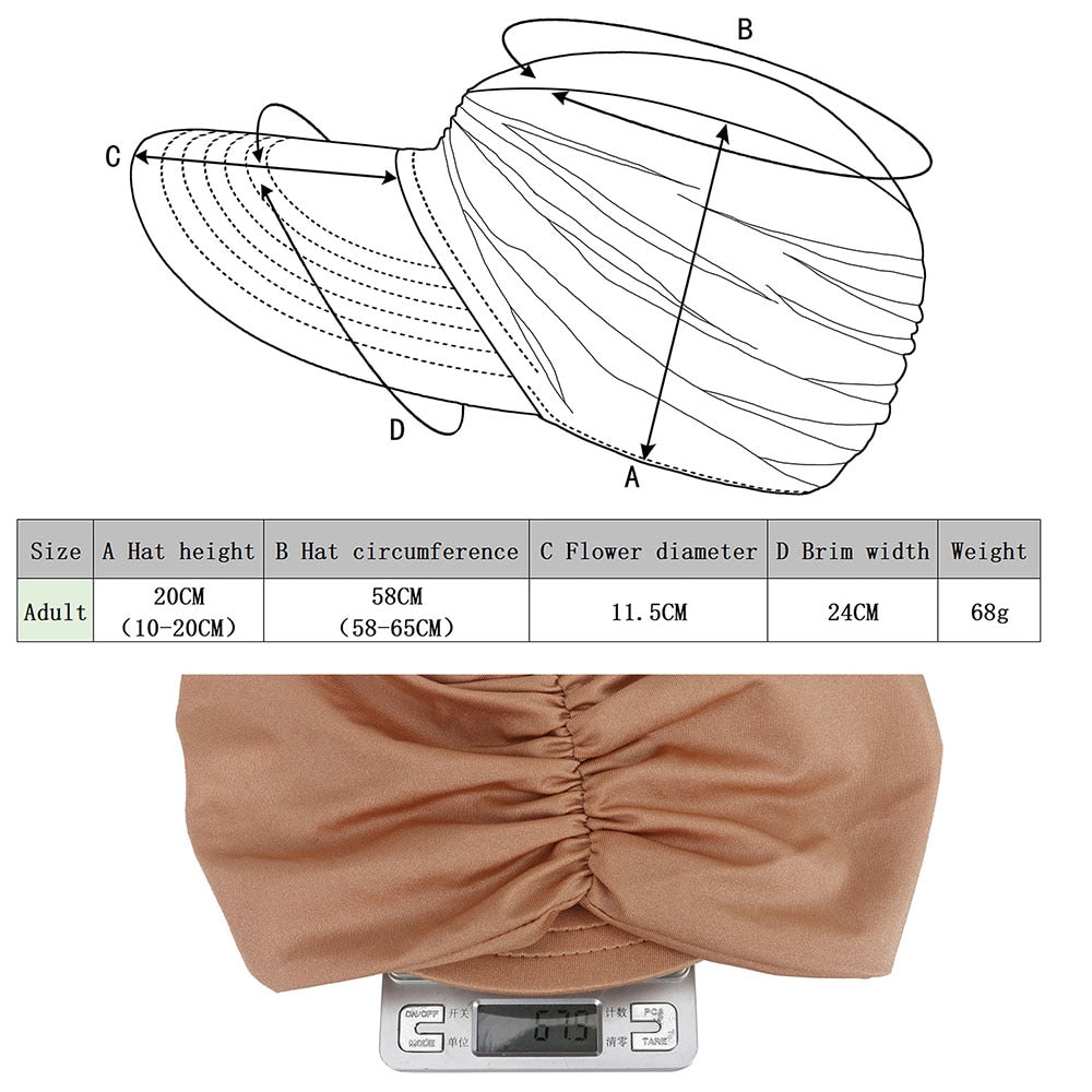 Visière large de plage tendance protection UV