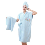 Peignoir de bain Kimono  d'été ULTRA Absorbant - 3 pièces