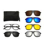 Lunettes de soleil polarisées magnétiques 6 en 1