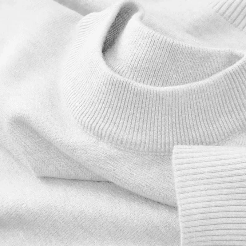 Pull Tricot BASIC en Laine à Col Rond - Homme