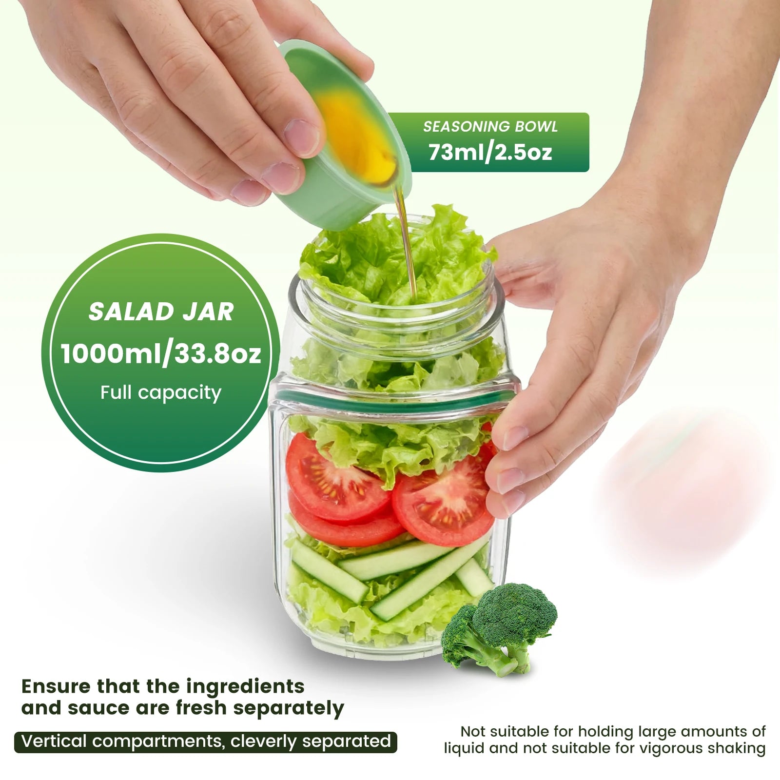 Boîte à Lunch Pratique pour Salade en Plastique