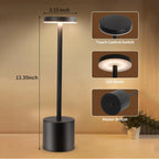 Lampe de Table LED Sans Fil Rechargeable – 3 Intensités Tactiles