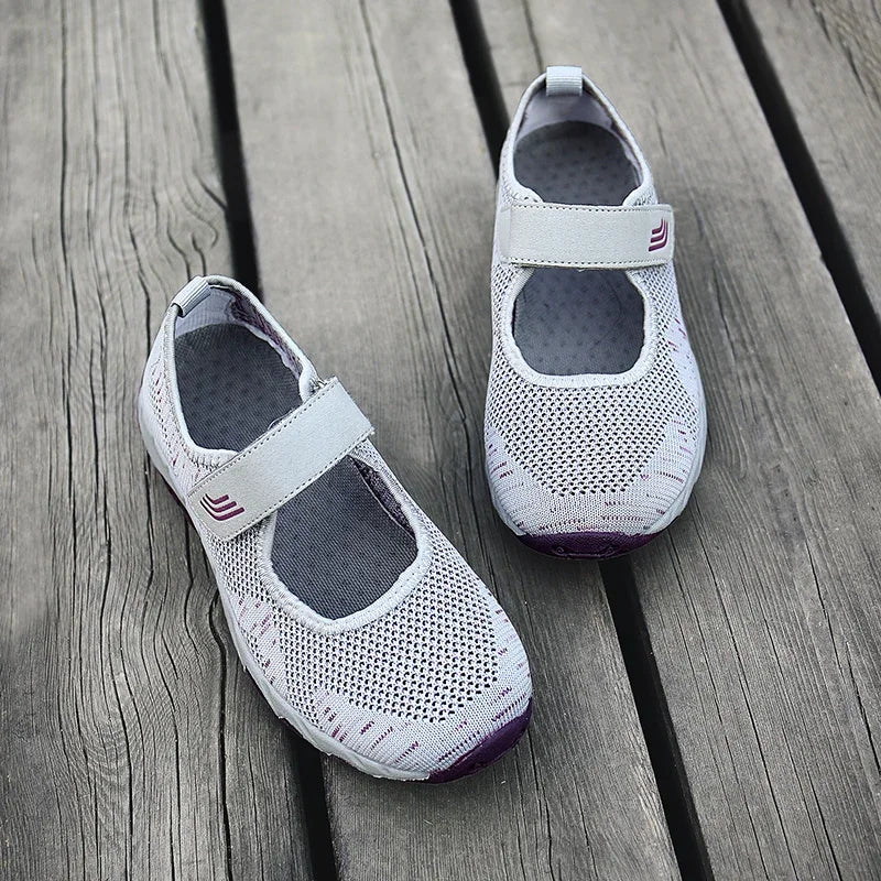 Ballerines de Marche Respirantes pour Femme – Chaussures Légères et Réglables