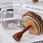 Pot de Miel Design en Bois Naturel