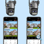 Caméra Surveillance Extérieure connectée PTZ Double Écran 8MP WiFi — Zoom 10X, Détection IA
