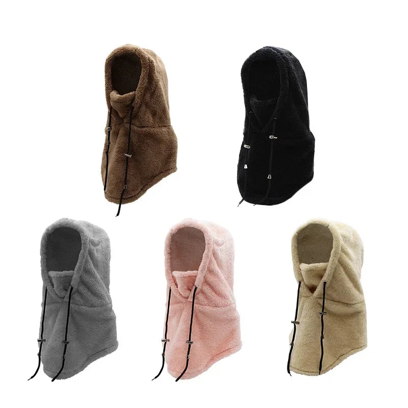 Cagoule de ski coupe-vent en polaire Sherpa