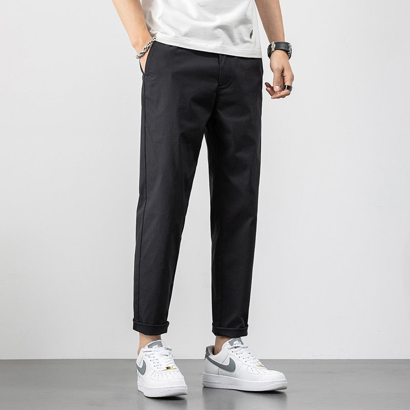 Pantalon d'été coupe droite en coton - Style casual