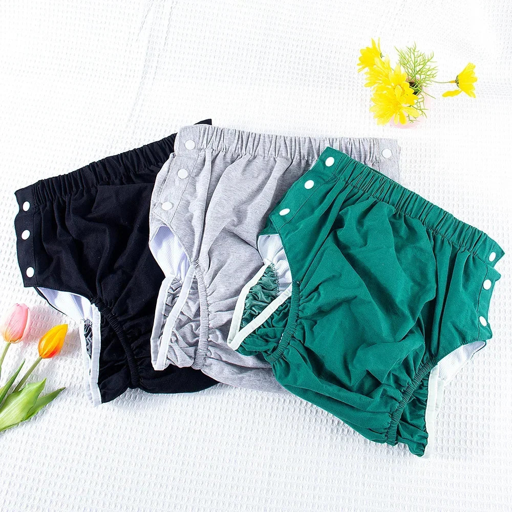 Couche-Culotte d’Incontinence Adulte Lavable en Coton – Réutilisable, Anti-Fuite, Confortable pour Homme et Femme
