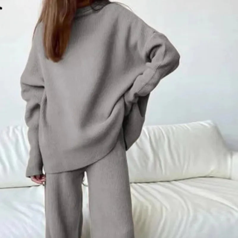 Ensemble 2PCS Col roulé & Pantalon large Confort+