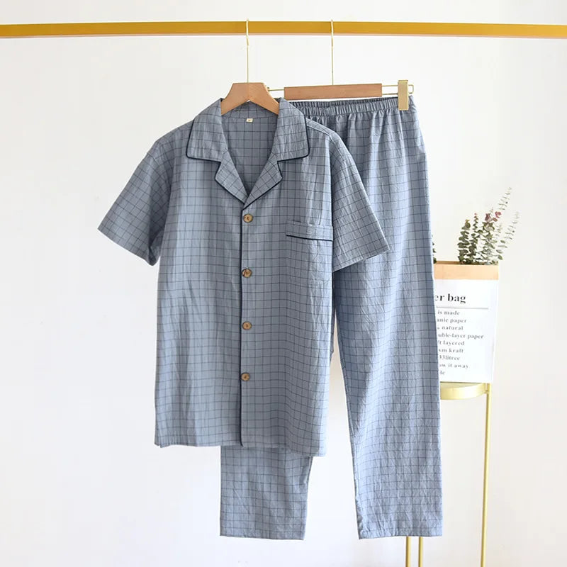Ensemble Pyjama Japonais Léger Manches Courtes