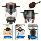 Filtre à Café Réutilisable Portable, Pliable & Polyvalent