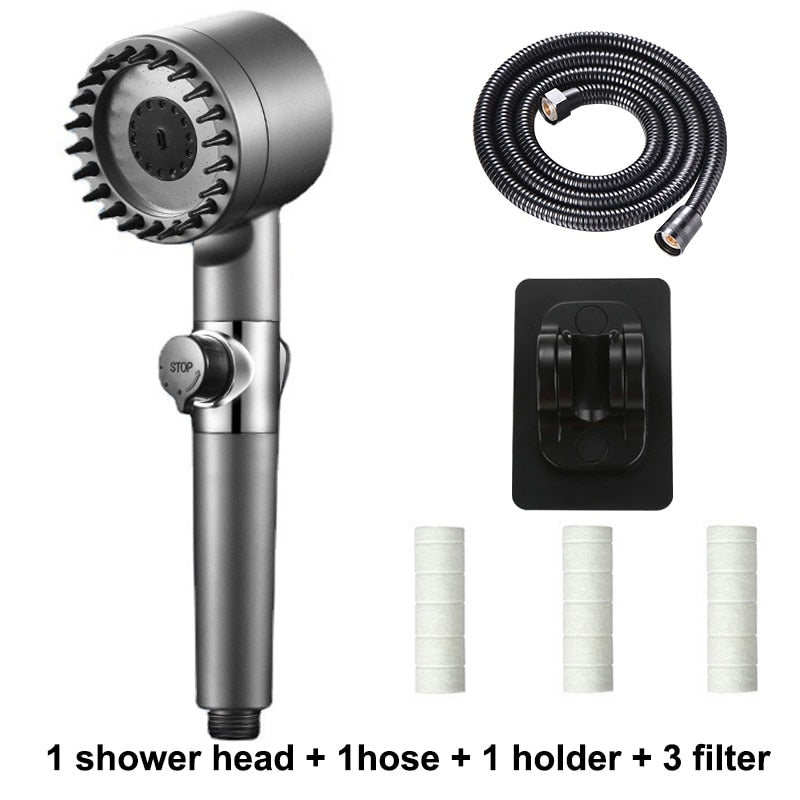 Pommeau de douche haute pression multifonctionnel + 3 filtres OFFERTS