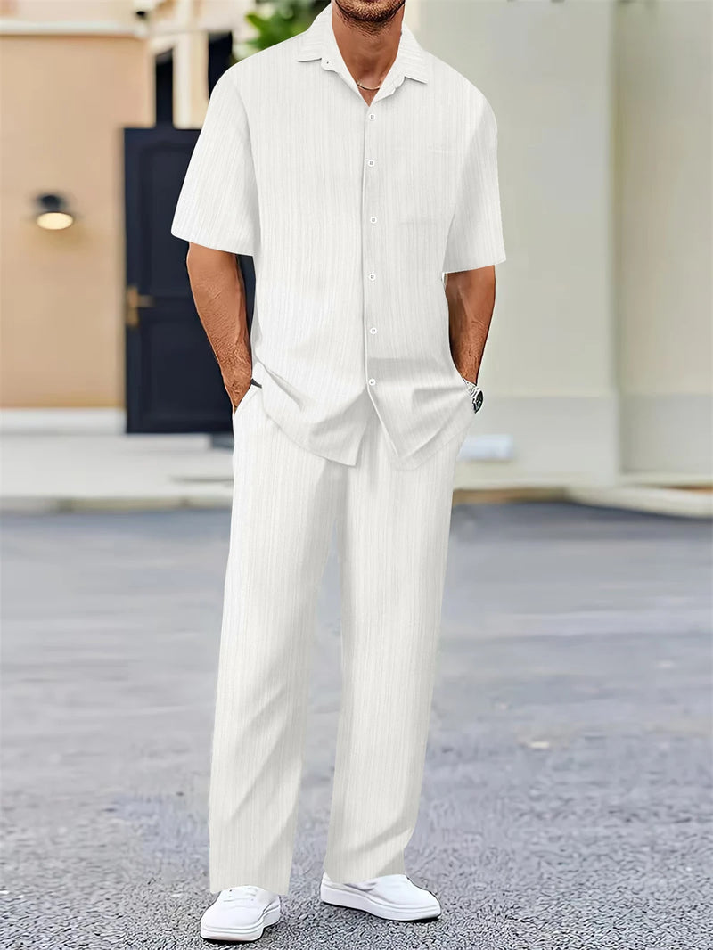 Ensemble Chemise & Pantalon Casual/ Chic - Tendance 2025