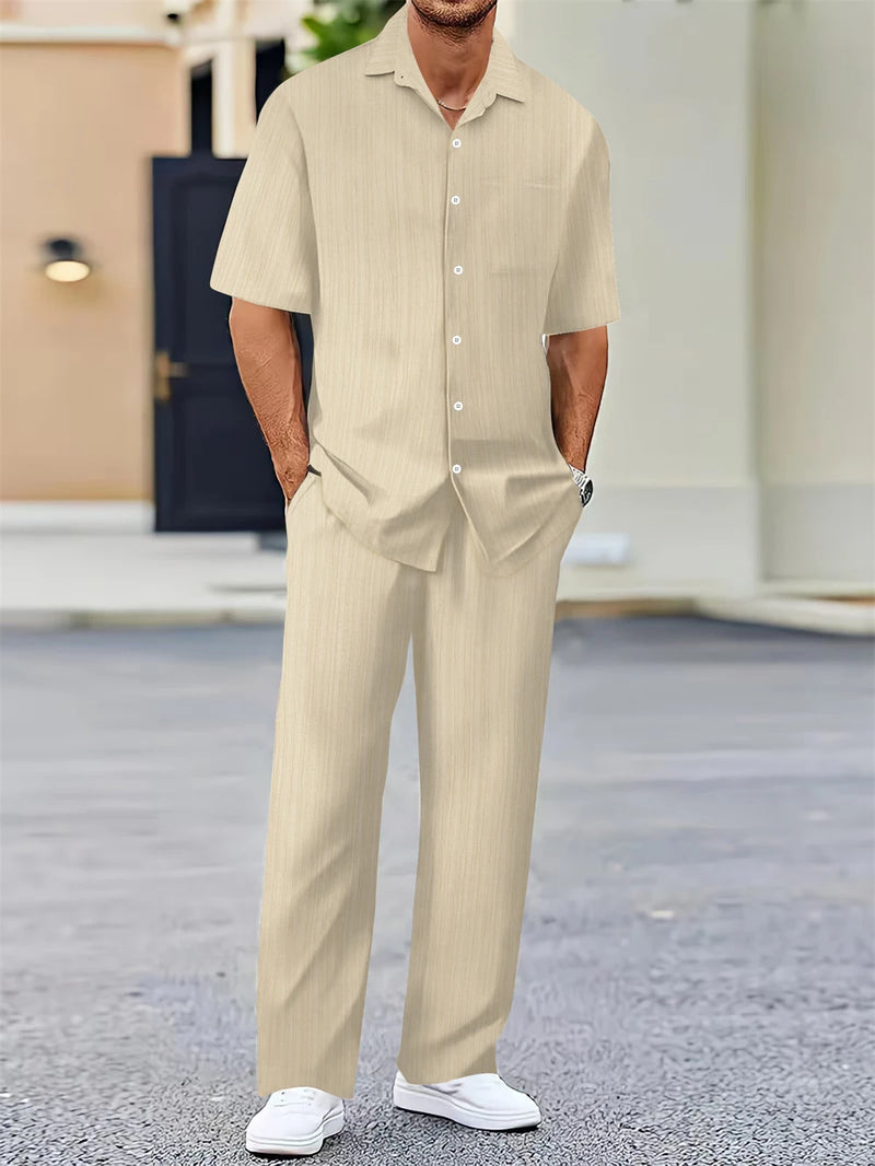 Ensemble Chemise & Pantalon Casual/ Chic - Tendance 2025