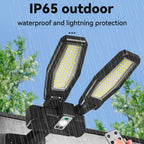 Lampe solaire extérieure double 200 LED - Dectection des mouvements
