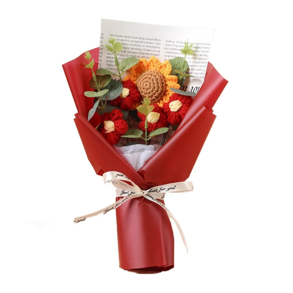 Bouquet de Fleurs en Crochet Fait Main - Idée Cadeau