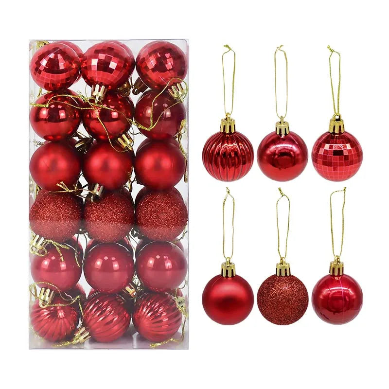 Lot de 6 Boules de Noël - 60mm