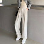 Pantalon décontracté ample taille haute