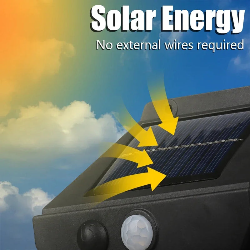 Lampe Solaire Extérieure à Détection auto 180°