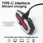Feu arrière de vélo avec clignotants télécommandés rechargeable USB