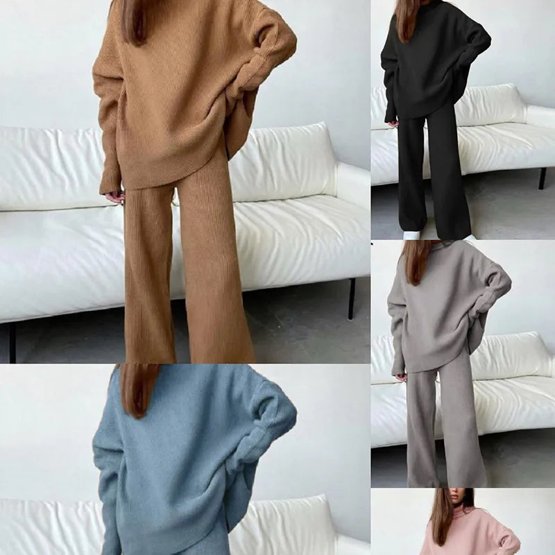 Ensemble 2PCS Col roulé & Pantalon large Confort+