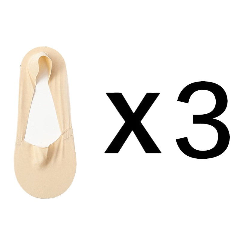 Chaussettes invisibles antidérapantes (3 paires)