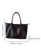 Sac Fourre-Tout Grande Capacité en Cuir PU