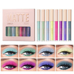 Estuche de 8 sombras de ojos líquidas mate