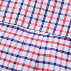 Chemise légère à carreaux et rayures pour hommes - 100% coton