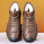 Bottes d'Hiver en Cuir PU Imperméables et à Doublure Chaude